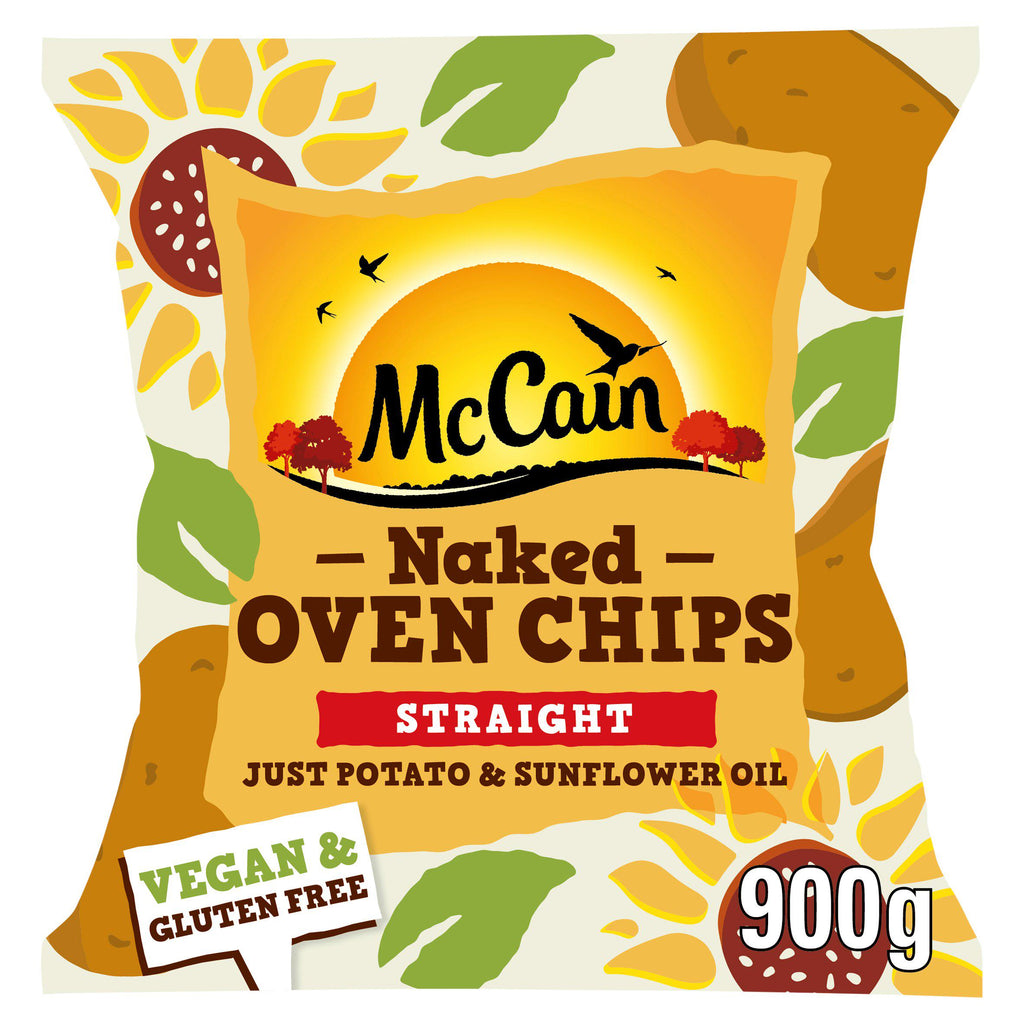 Mccain Naked Oven Chips Straight 900g