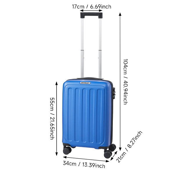 Livingandhome Hard-shell Cabin Case Easy-glide Wheels 55cm, UK version