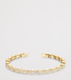 David Morris oval yellow gold diamond bangle (British brand)