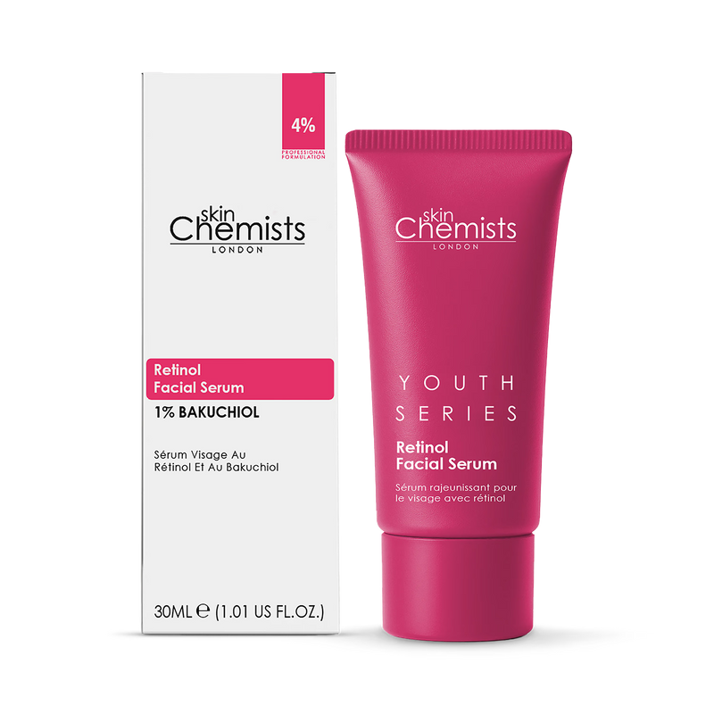 skinChemists Retinol Bakuchiol Facial Serum 30ml, imported from the UK