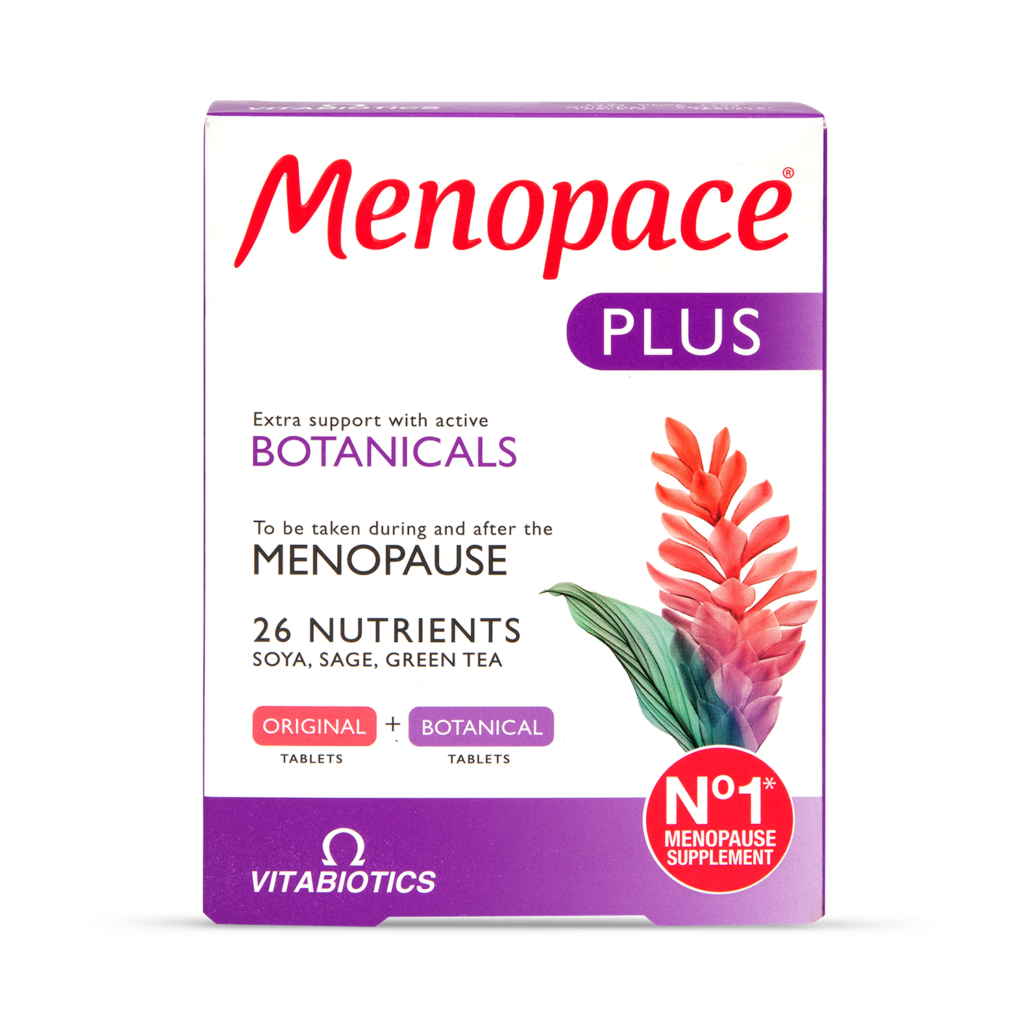 Vitabiotics Menopace Plus supplement 56 tablets (British brand)