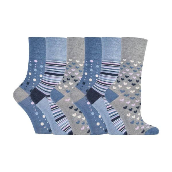 Gentle Grip Bamboo socks 6 pack non elastic, UK version