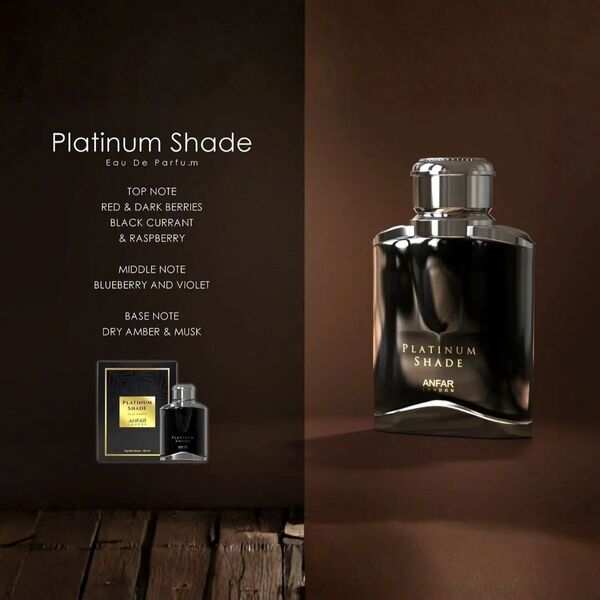 Anfar Platinum Shade eau de parfum spray 100ml, imported from the UK