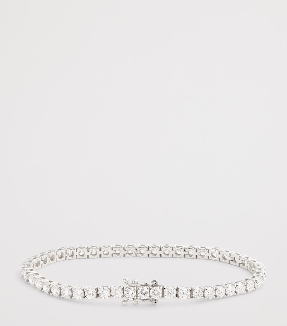 Harrods white gold diamond tennis bracelet 6.00ct - British product
