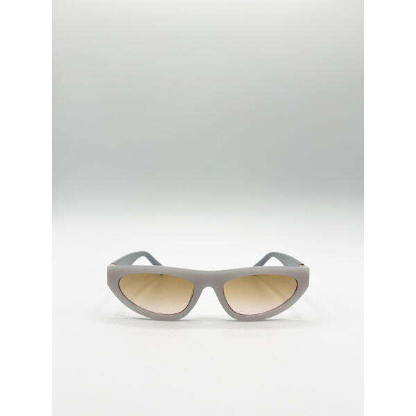 SVNX retro oval sunglasses light grey, imported from the UK