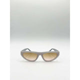 SVNX retro oval sunglasses light grey, imported from the UK