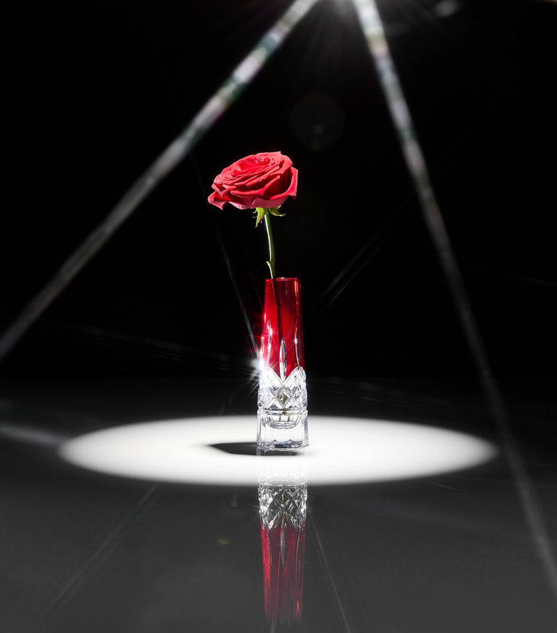 Waterford Crystal red bud vase 18cm (British brand)