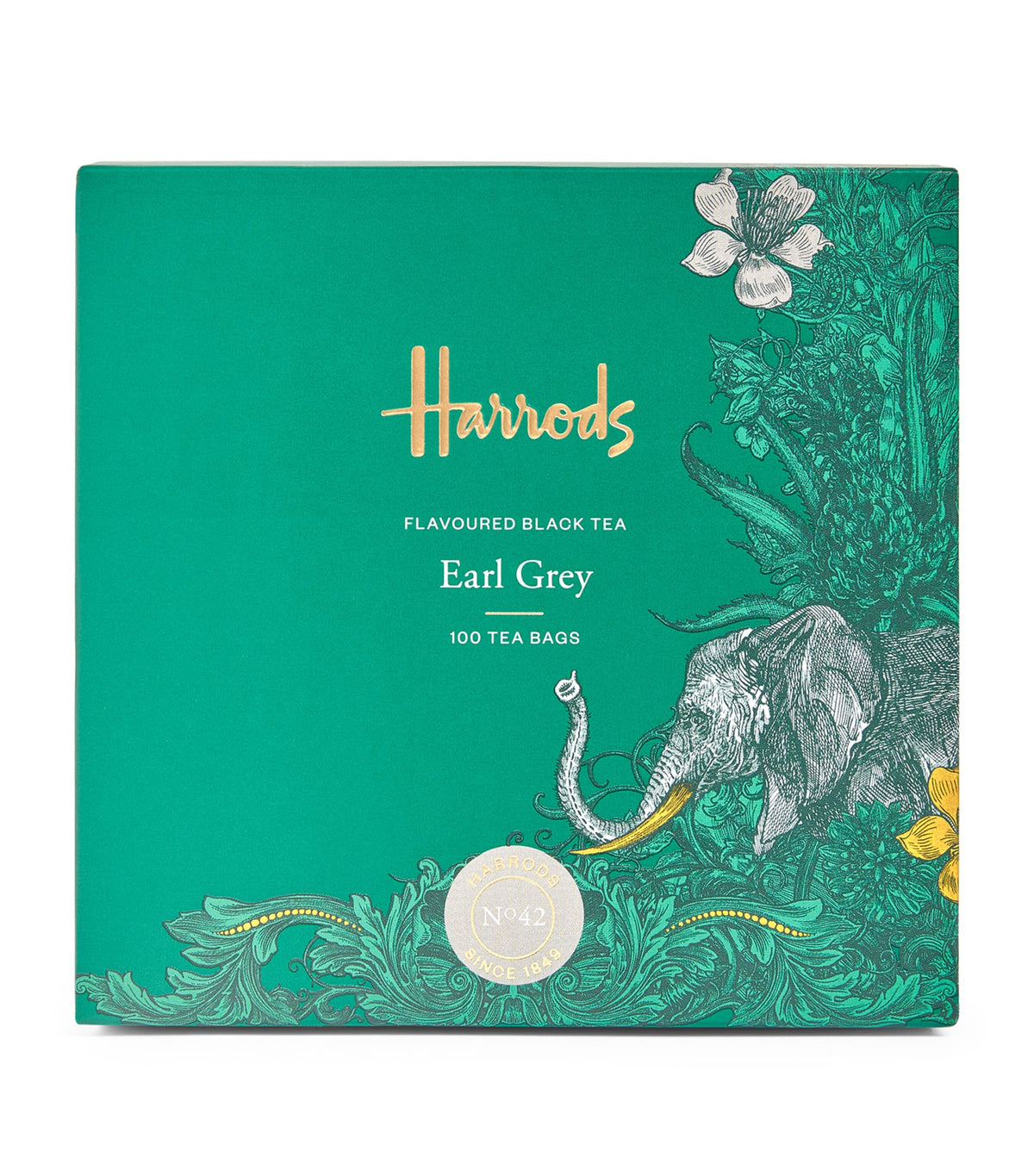 Harrods Earl Grey tea bags 100 count UK version