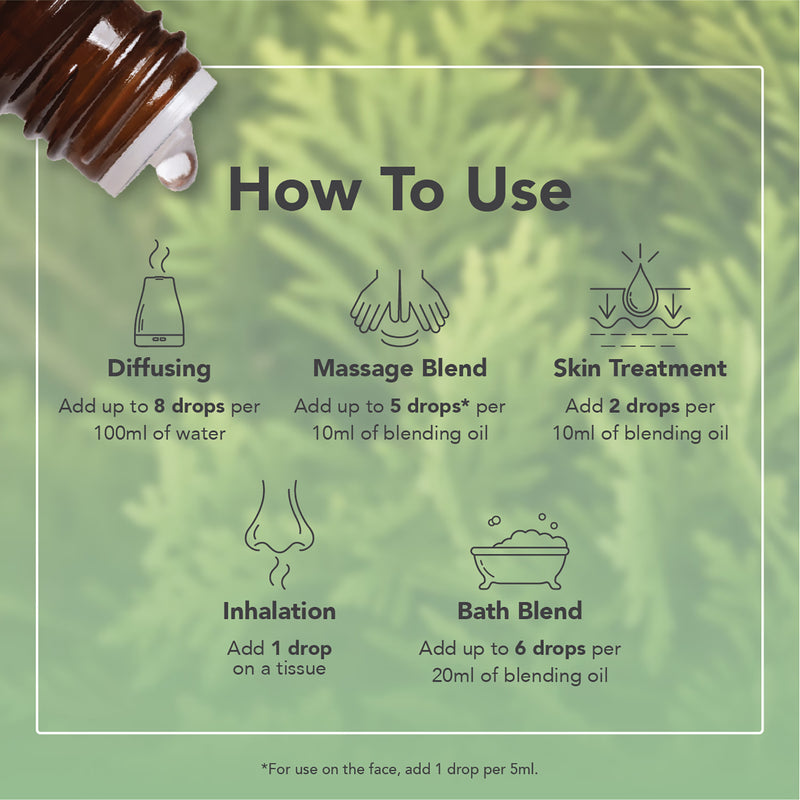 Tisserand Cypress Wild Crafted Pure Essential Oil 9ml (British brand)