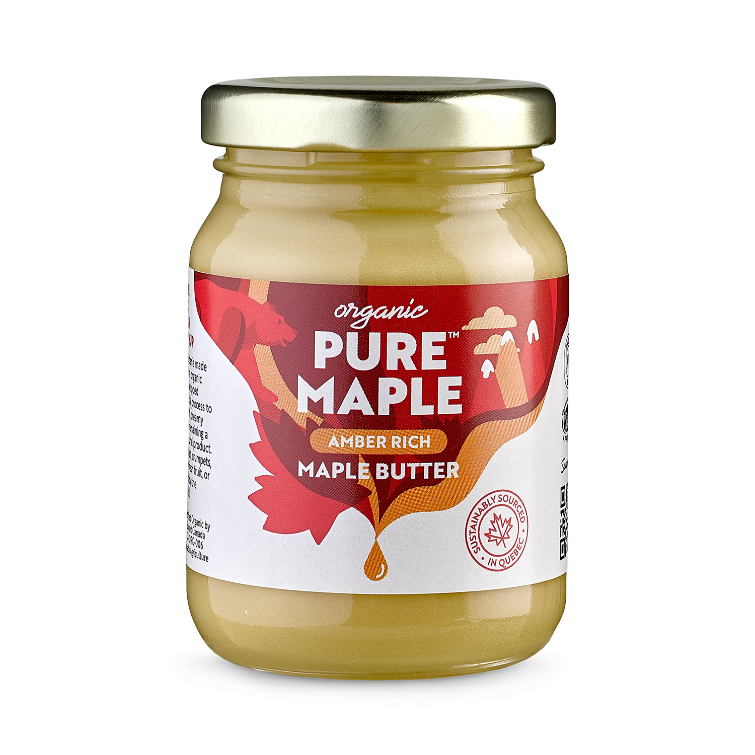 Pure Maple organic amber maple butter 160g jar (British brand)