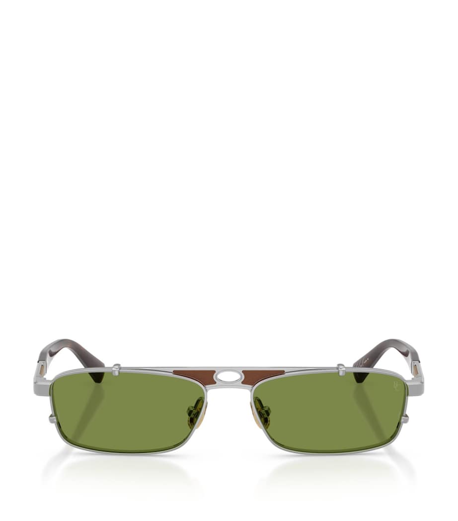 Brunello Cucinelli Paloma rectangular titanium sunglasses, UK version