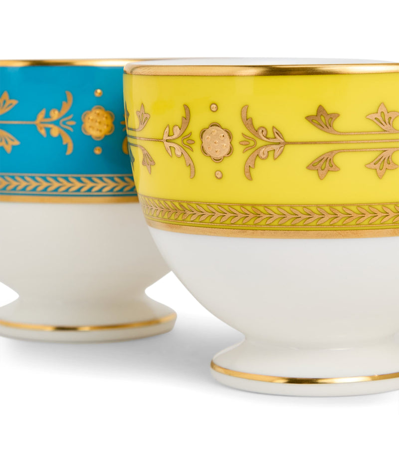 Wedgwood set of 2 bone china Bacchus teacups and saucers (British brand)