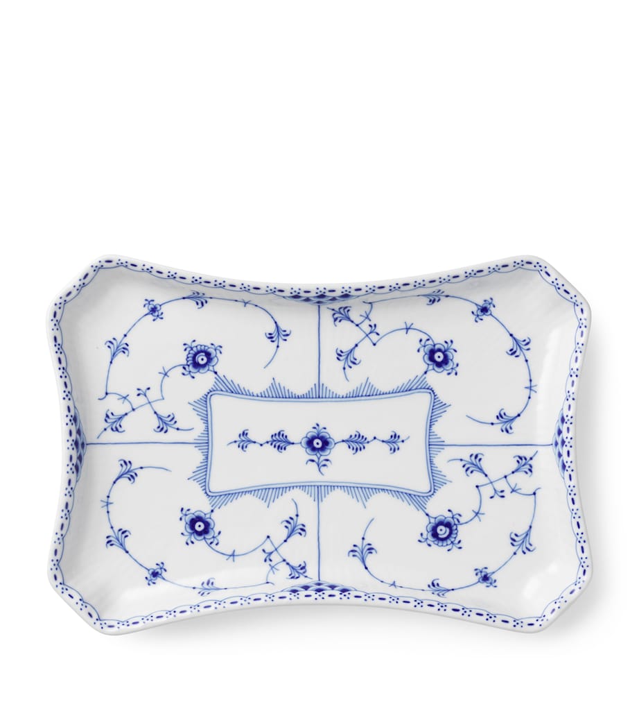 Royal Copenhagen Half Lace Rectangular porcelain dish 24.5cm, imported from the UK