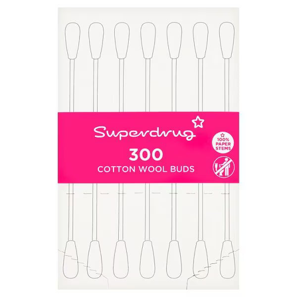 Superdrug Cotton Wool Buds 300 value pack (British brand)