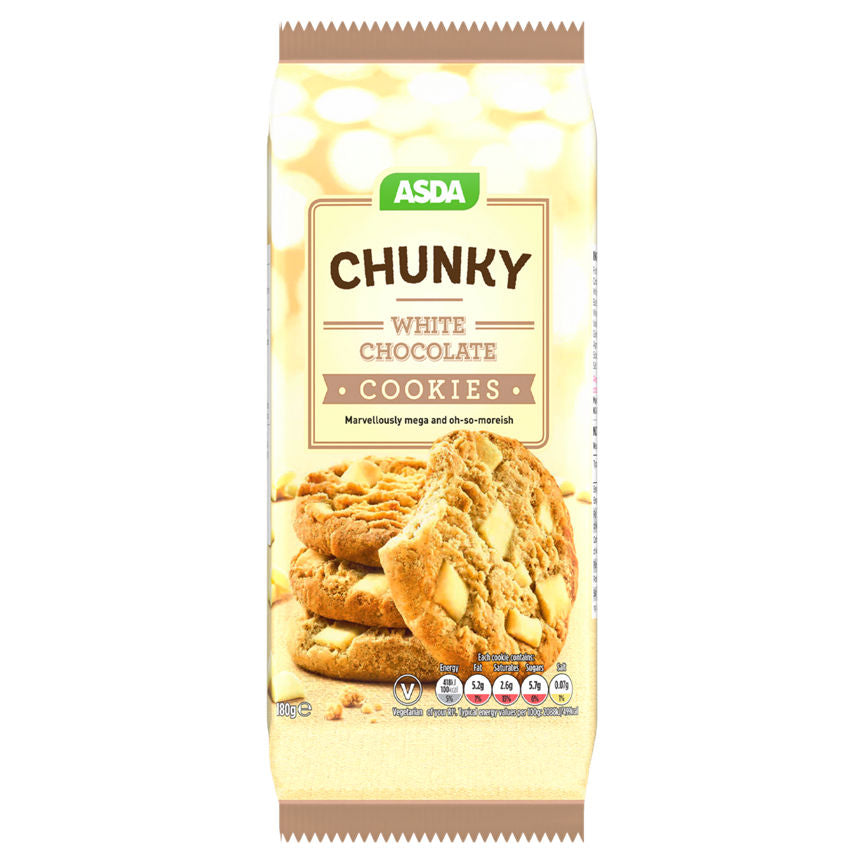 ASDA Chunky White Chocolate Cookies 180g GOODS ASDA   