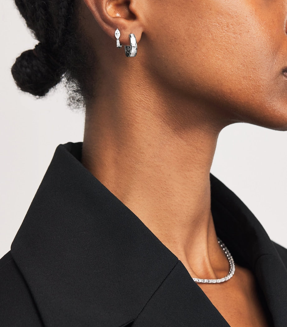 Anita Ko white gold diamond Meryl huggie earrings, UK version