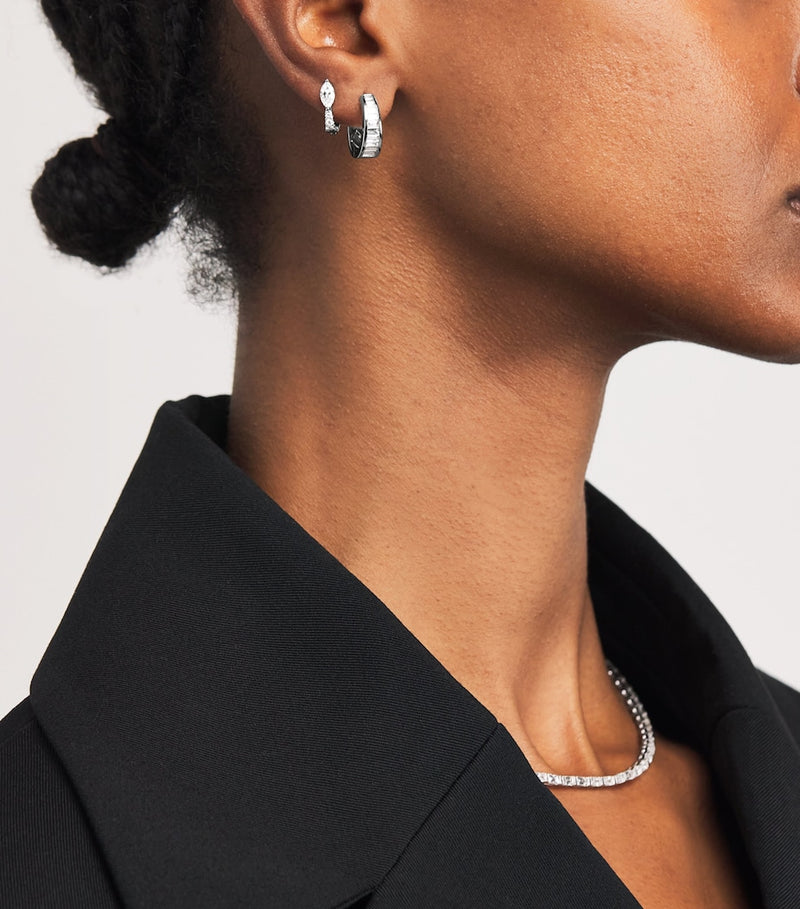 Anita Ko white gold diamond Meryl huggie earrings, UK version