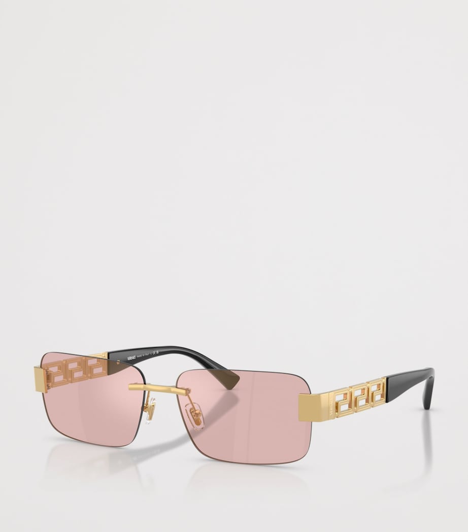 Versace Metal Rectangular Sunglasses Tinted, UK version