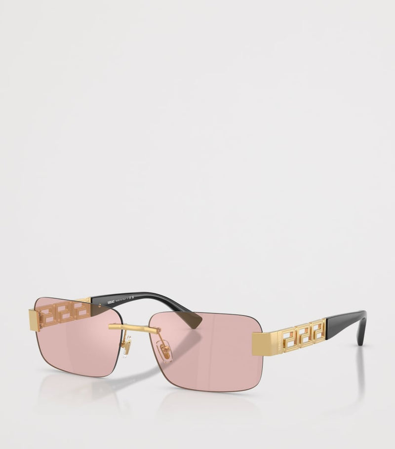 Versace Metal Rectangular Sunglasses Tinted, UK version