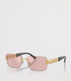 Versace Metal Rectangular Sunglasses Tinted, UK version