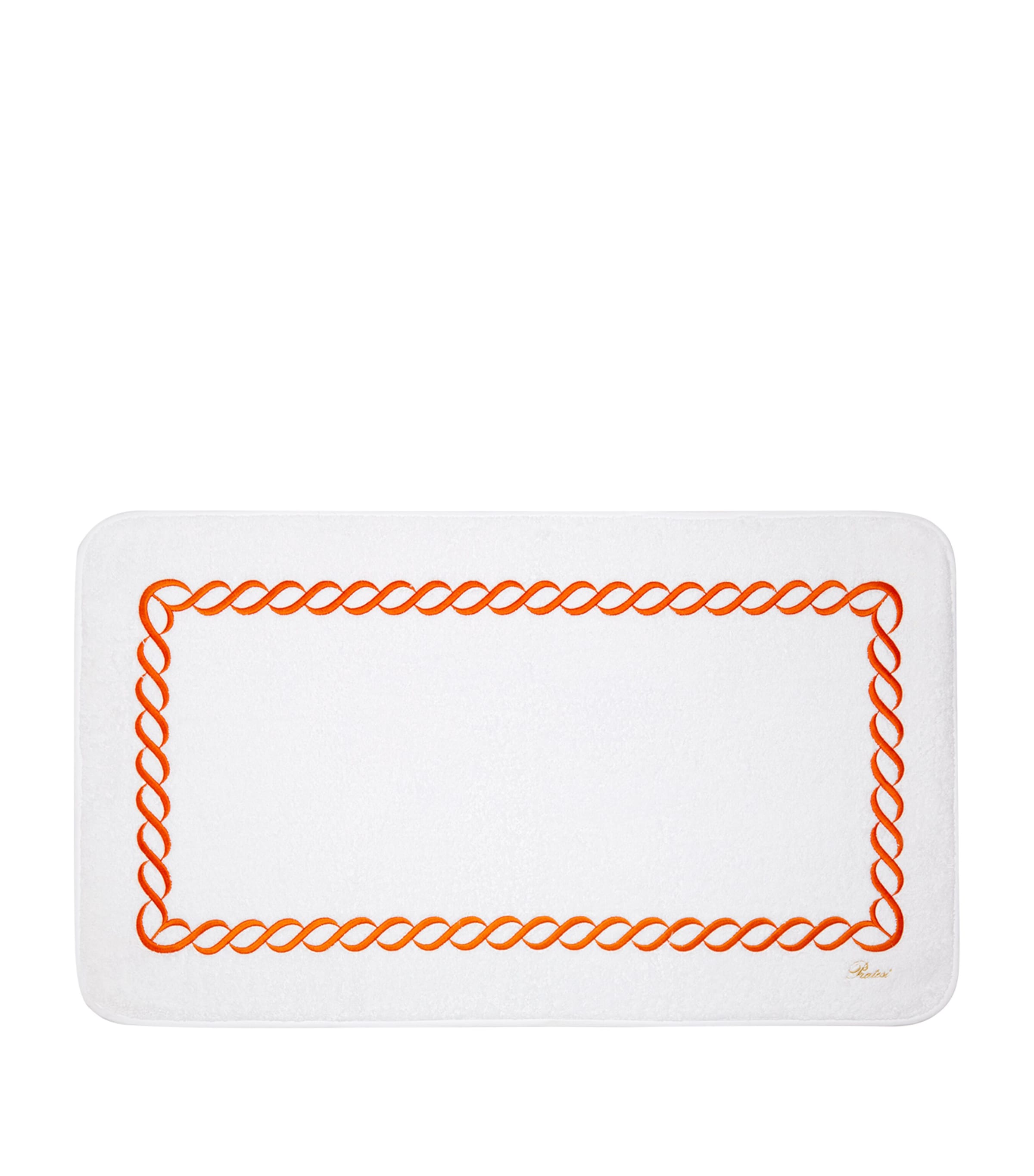 Pratesi cotton Treccia bath mat 50cm x 90cm, imported from the UK