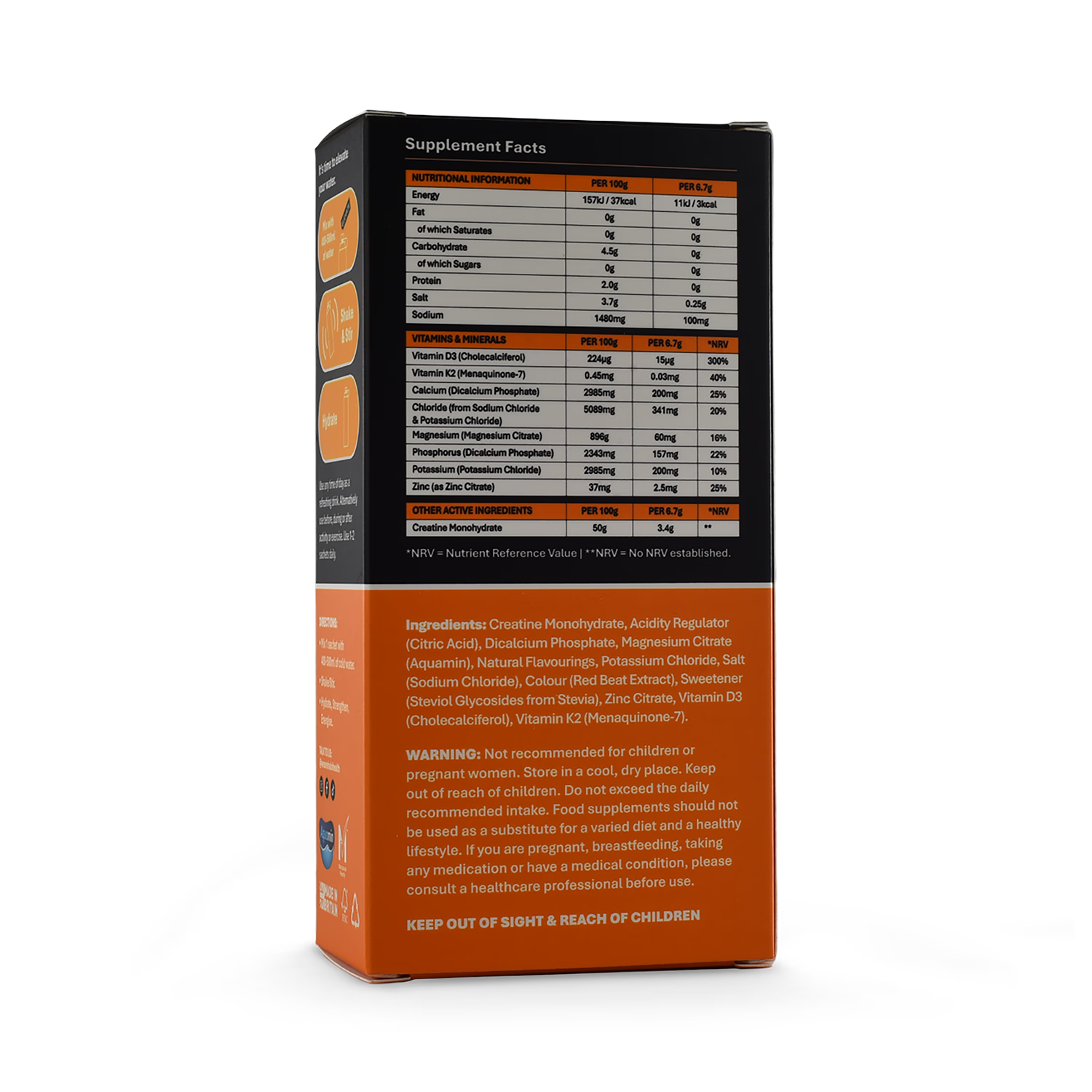 Halo Elevate hydration creatine tropical sachets 7 pack, UK version