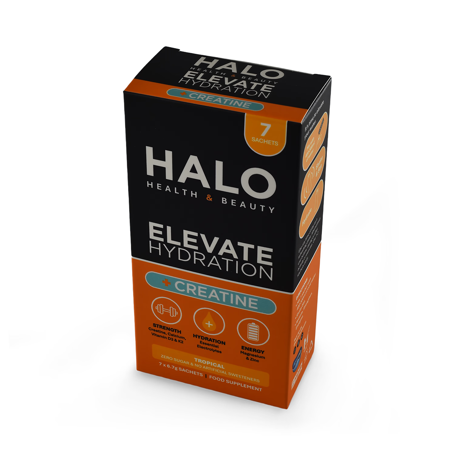 Halo Elevate hydration creatine tropical sachets 7 pack, UK version
