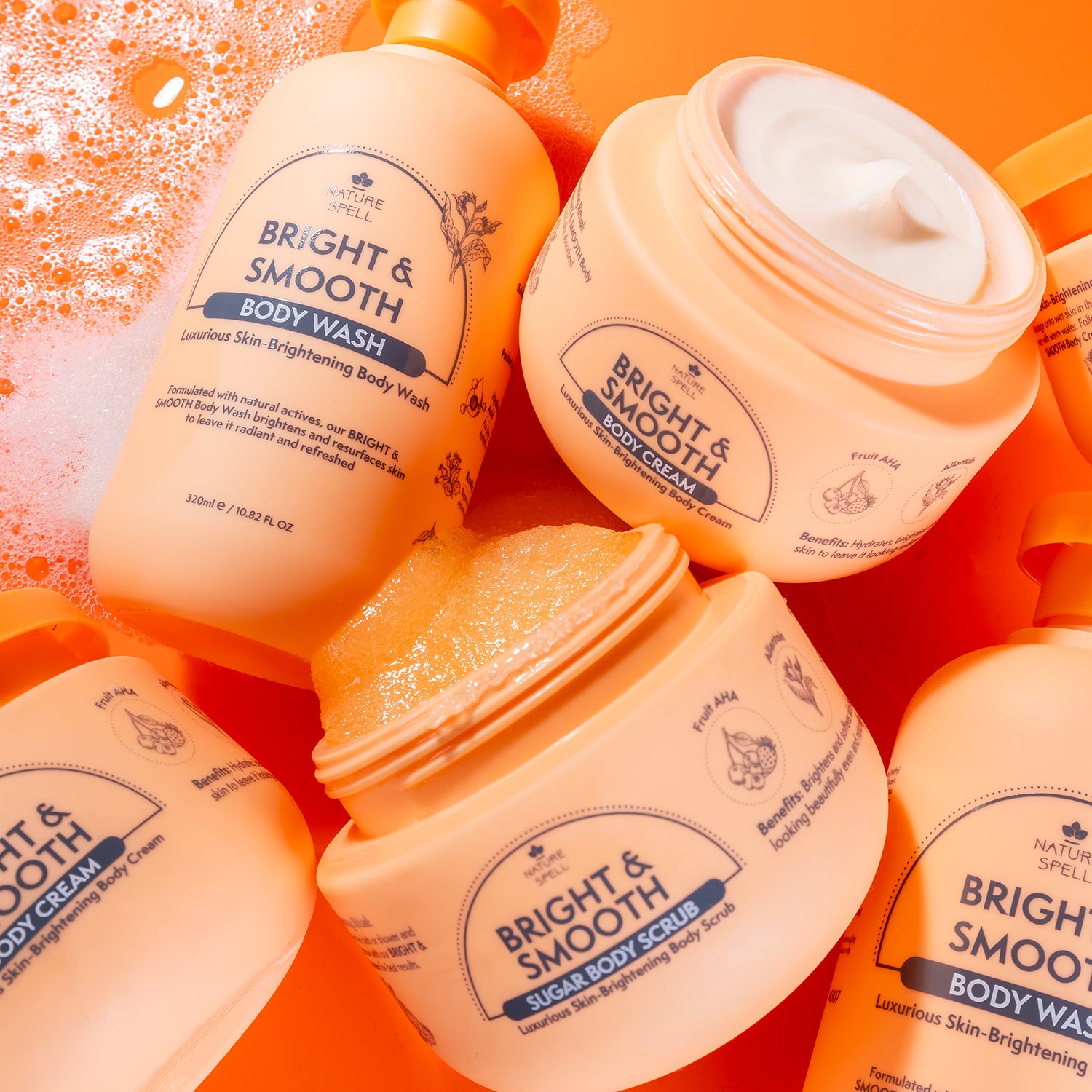 Nature Spell Bright & Smooth bodycare set - British product