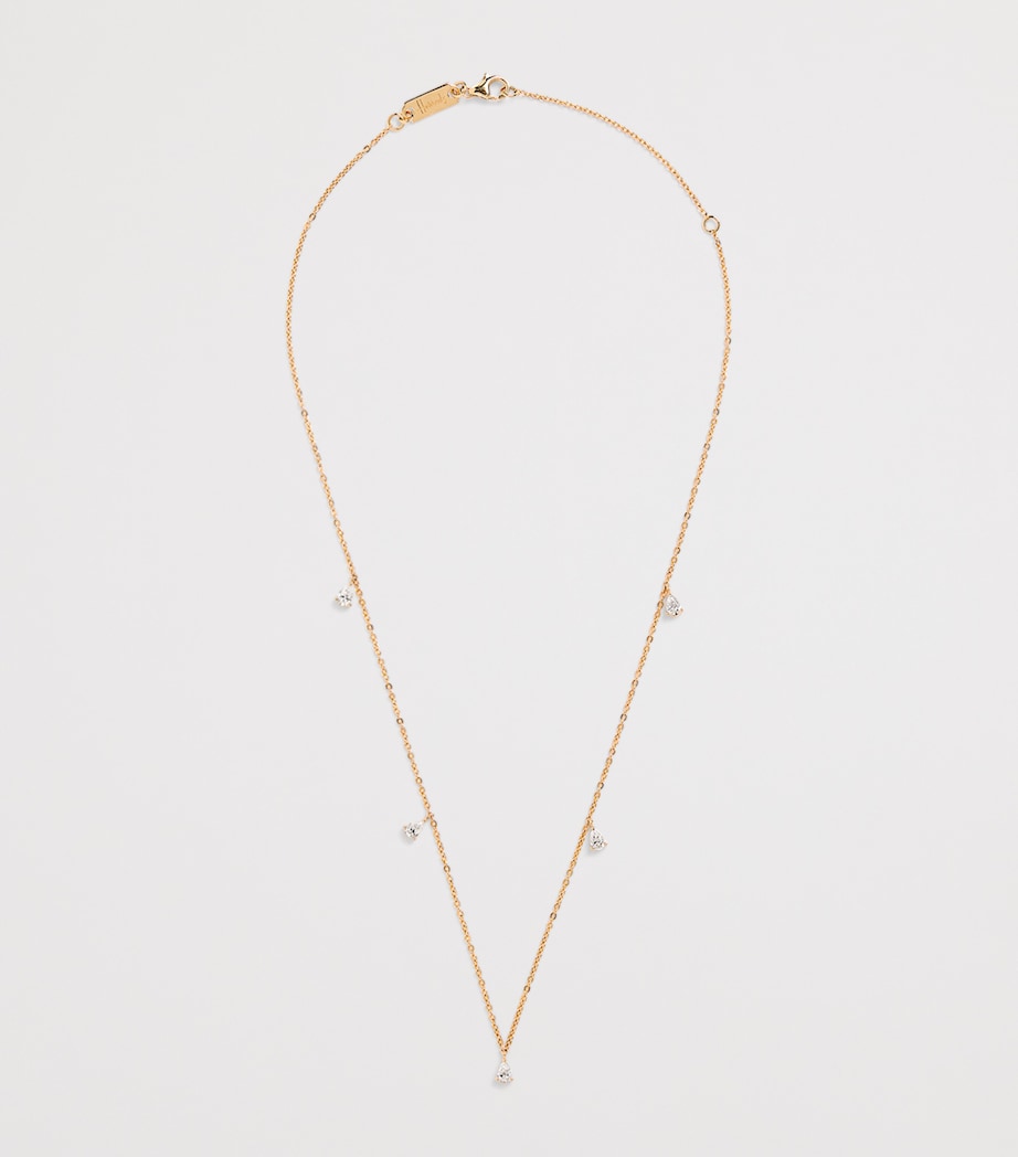 Harrods yellow gold diamond necklace 0.80ct (British brand)