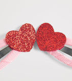 Rockahula love heart glitter hair clips, imported from the UK