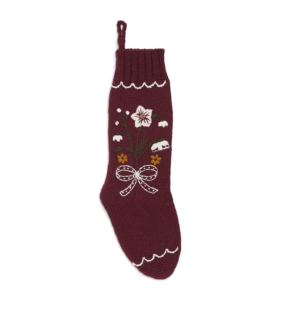 Shirley Bredal hellebore wool Christmas stocking, UK version