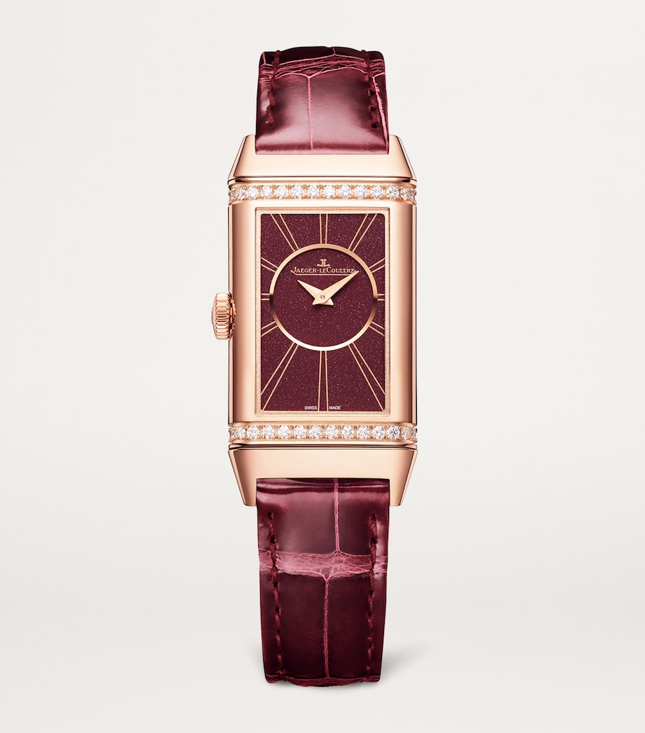 Jaeger-LeCoultre pink gold diamond Reverso One Duetto watch 20mm - British product