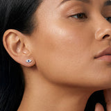 MUCHV evil eye stud earrings 18k gold or silver - British product