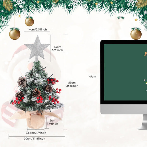 Livingandhome Mini Pre Lit Artificial DIY Christmas Tree