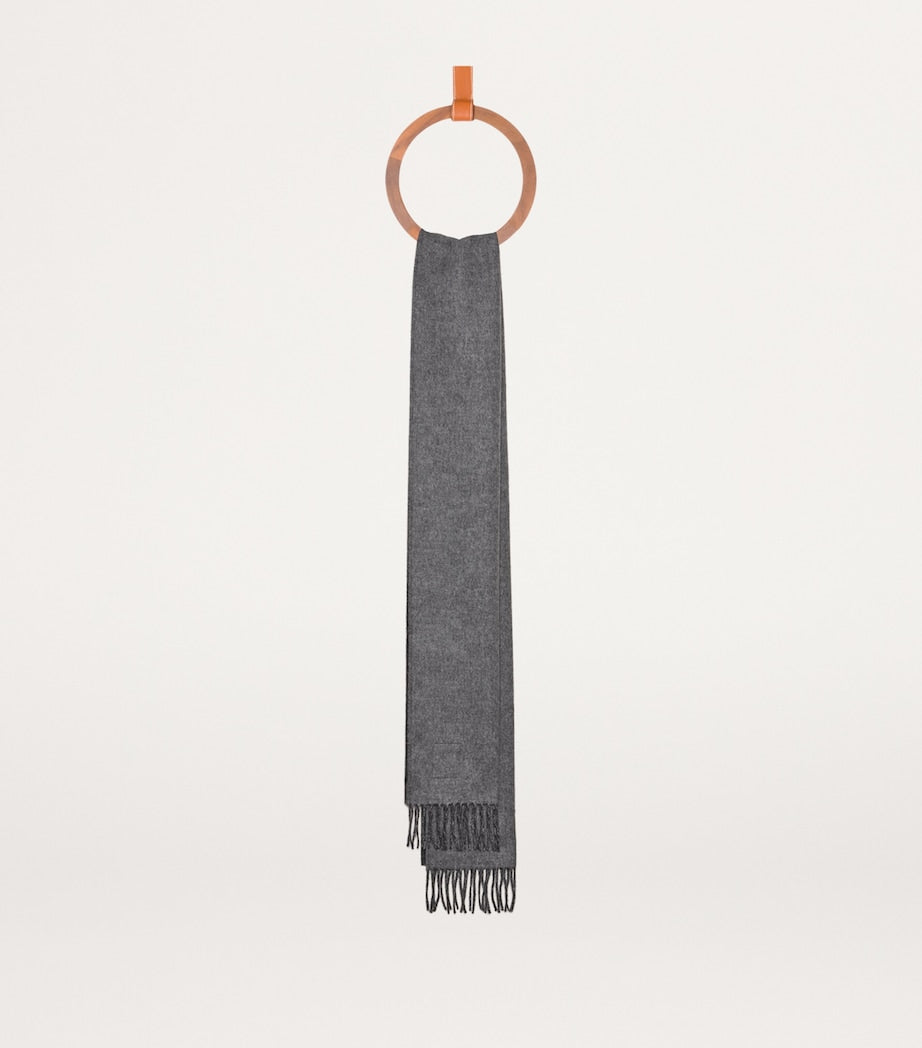 LOEWE Wool-Cashmere Anagram scarf 180cm x 28cm, imported from the UK
