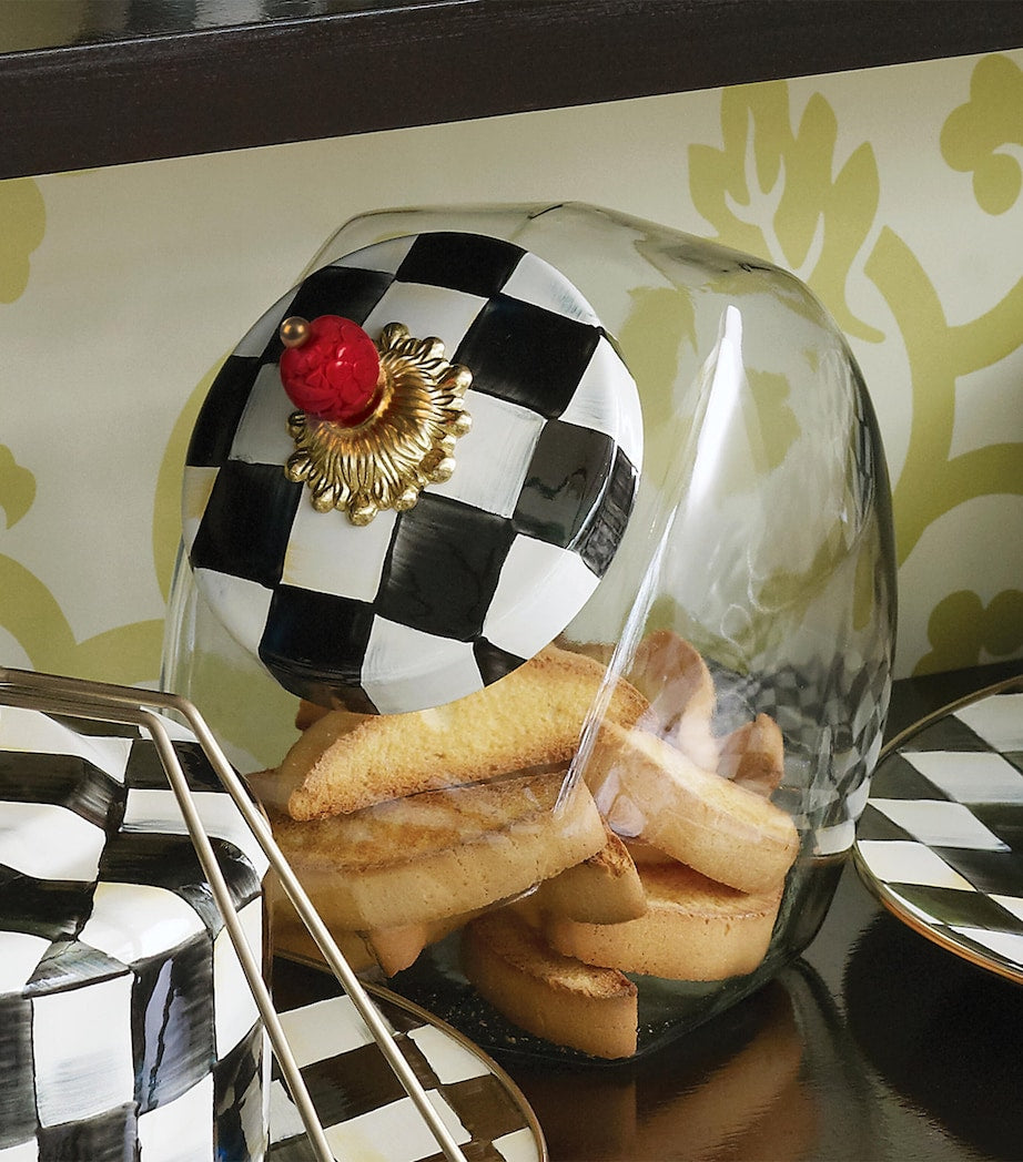 MacKenzie-Childs Courtly Check cookie jar, imported from the UK