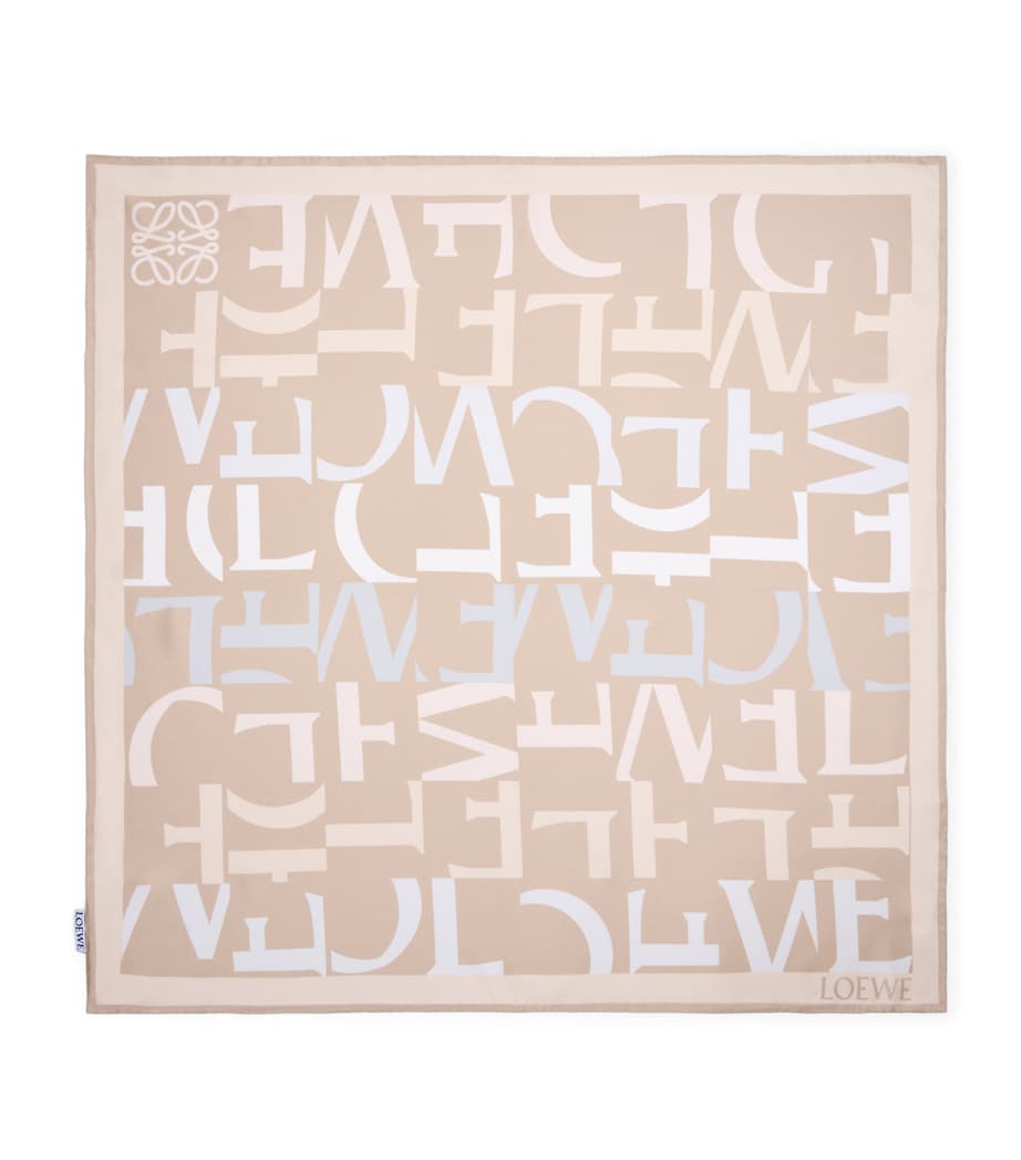 LOEWE silk twill scarf 90cm, UK version
