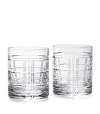 Ralph Lauren Hudson Plaid old-fashioned glasses set of two, imported from the UK