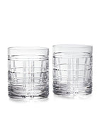 Ralph Lauren Hudson Plaid old-fashioned glasses set of two, imported from the UK