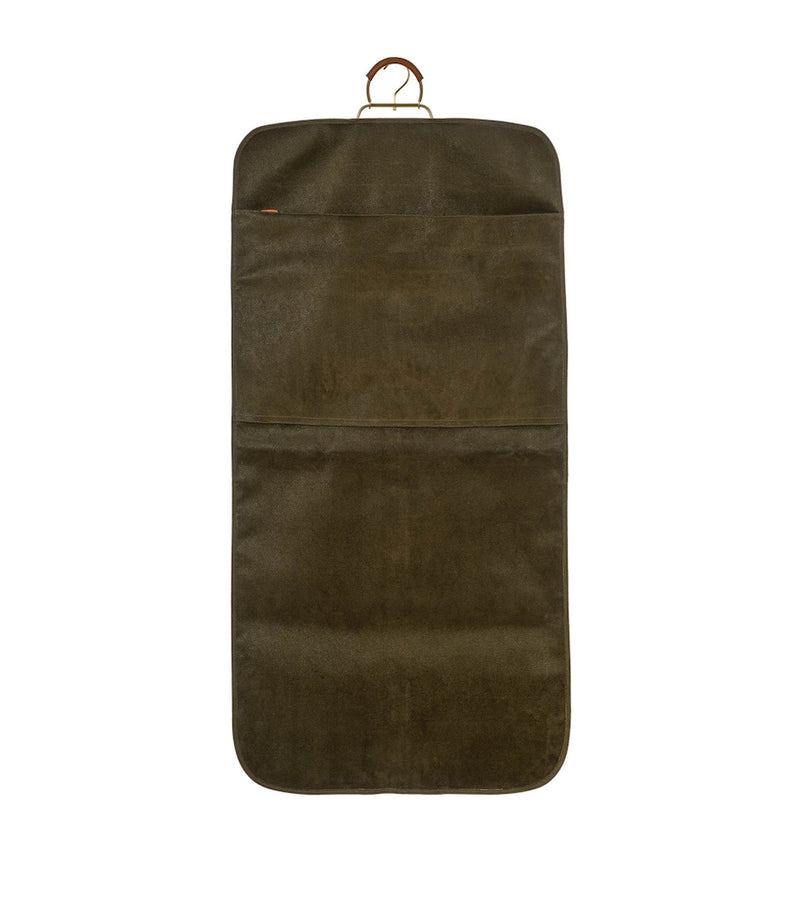 Bric's travel garment bag in olive hue - British product