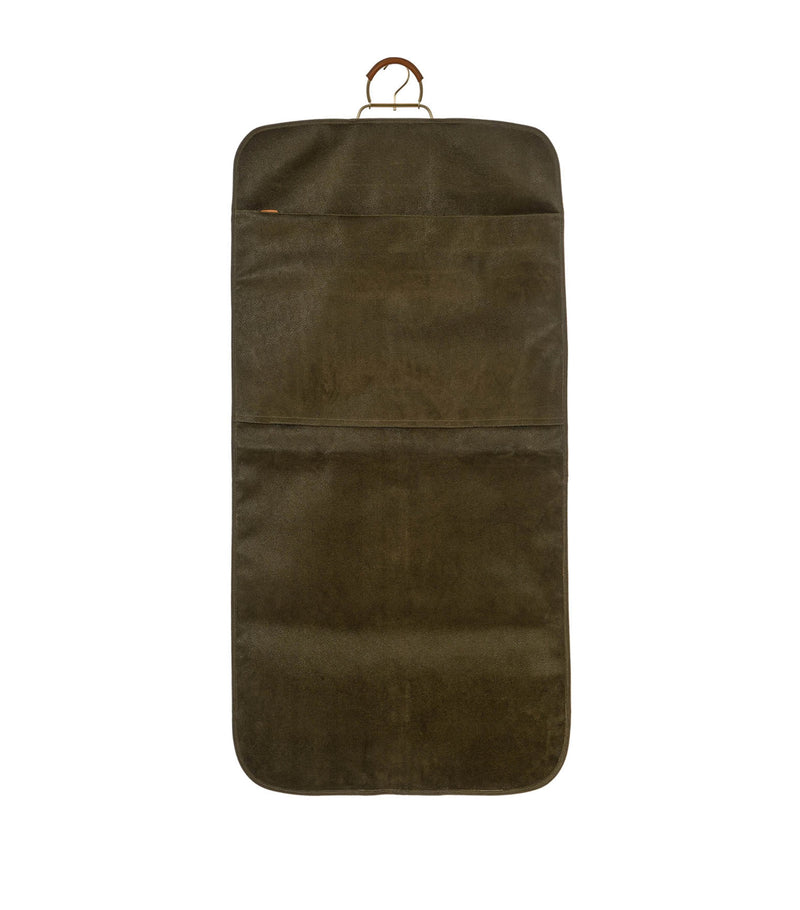 Bric's travel garment bag in olive hue - British product