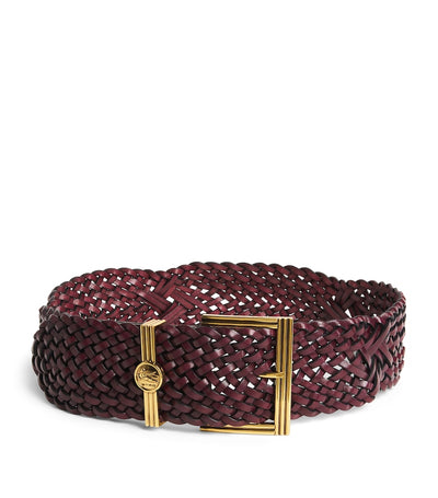 Harrods Etro Leather Woven Coin Buckle Belt- Buy online at McGrocer