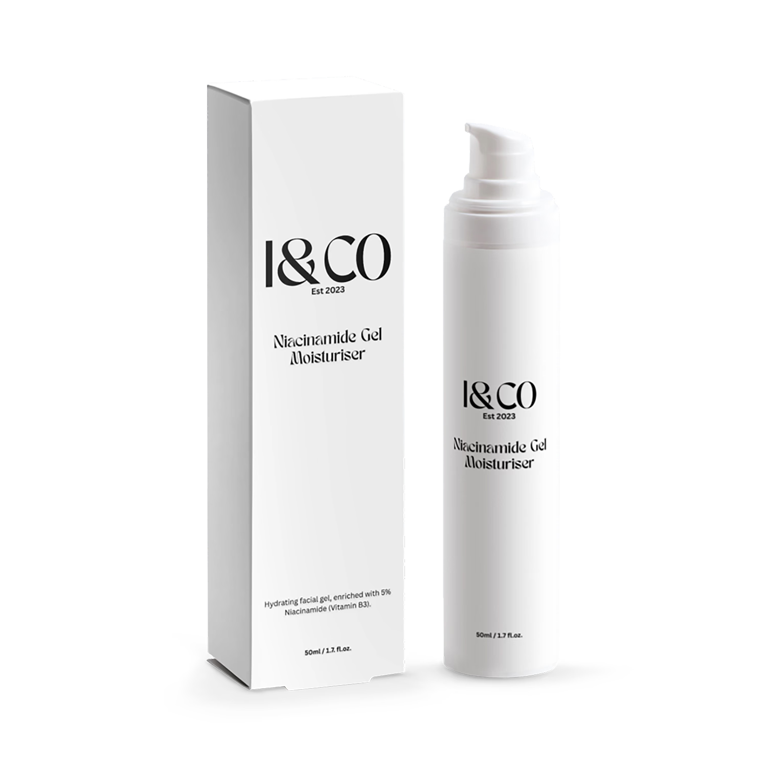 I&Co Cosmetics Niacinamide Gel Moisturiser 50ml, UK version