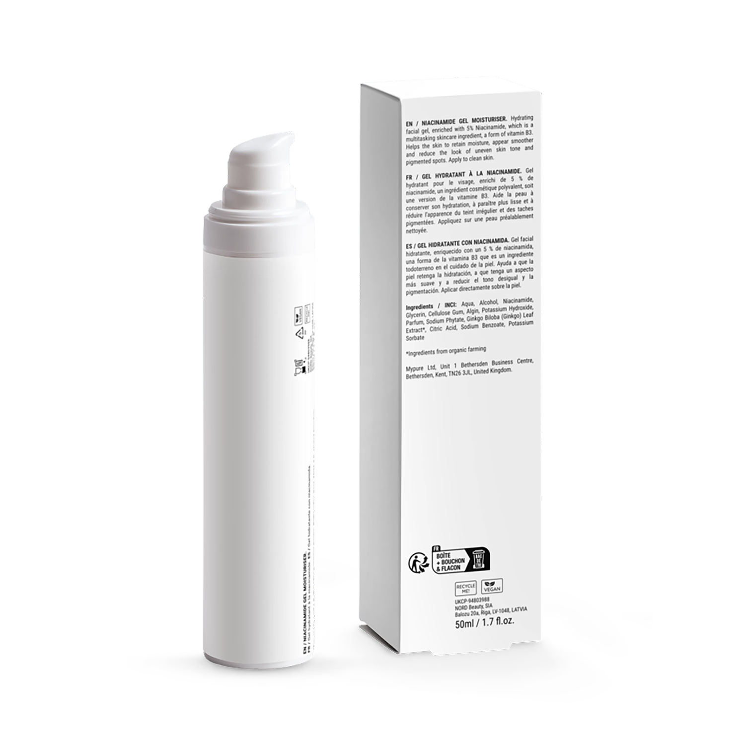 I&Co Cosmetics Niacinamide Gel Moisturiser 50ml, UK version
