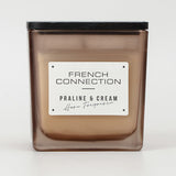 French Connection praline and cream candle 220g, imported from the UK