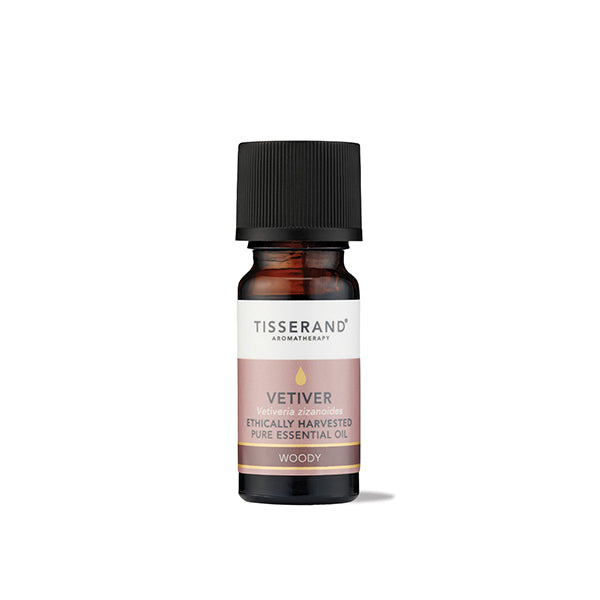 Tisserand vetiver essential oil 9ml ethically harvested British brand