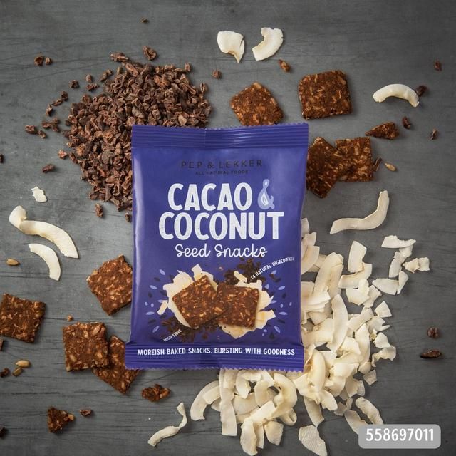 Cacao &amp;amp; Coconut Baked Seed Prebiotic Snack Bites   30g