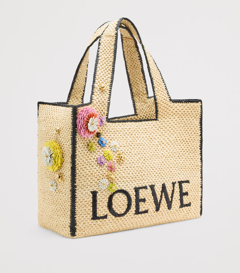 LOEWE leather-trim flower pin H1cm W2.5cm, imported from the UK