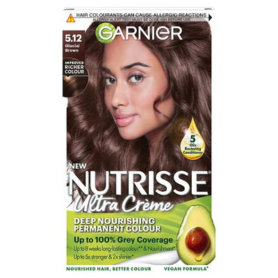 Superdrug Garnier Nutrisse 5.12 Glacial Brown Permanent Hair Dye- Buy online at McGrocer
