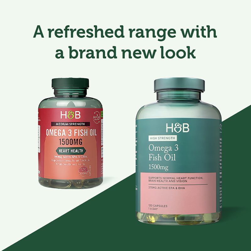 Holland & Barrett Omega 3 1500mg 120 capsules, UK version